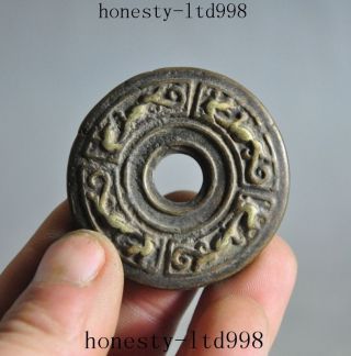 46mm Old China Chinese Rare Dynasty Palace Pure Bronze Money Coin Bi