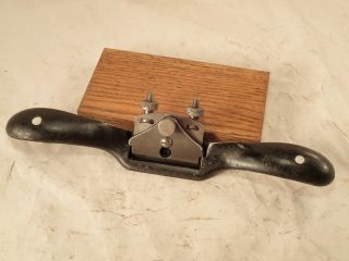 Vintage Stanley No.  151 Adjustable Spoke Shave Wood Plane Raised Hdles Flat Sole