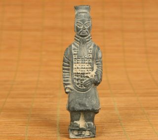 Old Pottery Hand Painting Terra - Cotta Warriors Soldier Statue