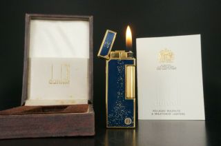 Dunhill Rollagas Lighter Neworings W/box Vintage 621