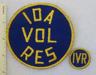 Ww2 Vintage Idaho Volunteer Reserve Shoulder & Cap Patch Us Army Twill