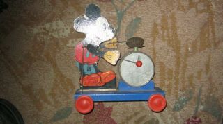 Mickey Mouse Fisher Price Toy Vintage Pull Toy 2