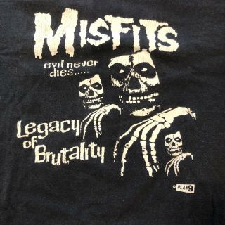 Vintage Misfits Shirt Xl Plan 9 Gc Stedman Legacy Of Brutality 1985