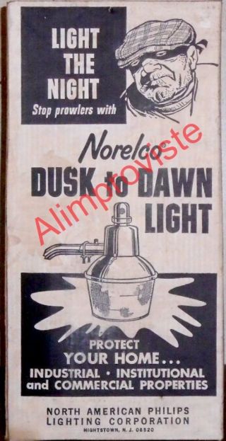 DUSK to DAWN Barn LIGHT 175W 120V Mercury Vapor Lamp VINTAGE Norelco Philips 2
