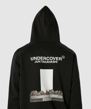 UNDERCOVER Last Supper Men ' s Black Hoodie Size 2 Rare JUN TAKAHASHI From JAPAN 2