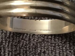 Tiffany & Co.  MAKER Sterling Silver Vintage Bangle Bracelet,  Ribbed 3 Ringed 4