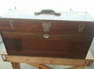 Vintage Antique H Gerstner & Sons Machinist Tool Box Chest 5 Drawers
