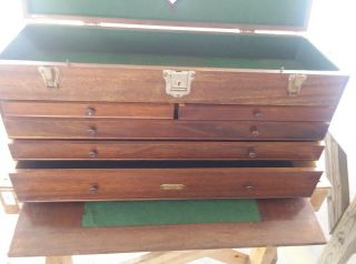 Vintage Antique H Gerstner & Sons Machinist Tool Box Chest 5 Drawers 3
