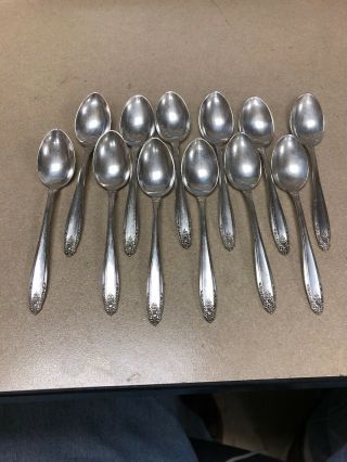 SET OF 12 - INTERNATIONAL PRELUDE STERLING SILVER DEMITASSE SPOON - 4 1/8” 2