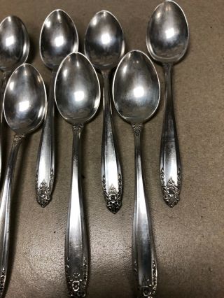 SET OF 12 - INTERNATIONAL PRELUDE STERLING SILVER DEMITASSE SPOON - 4 1/8” 6