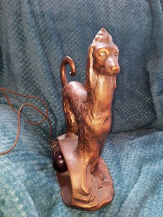 Vintage 1950 ' s Lane Afghan Hound Table Lamp Vintage 3