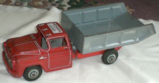 Vintage Marx Toys Pressed Steel Mechanical Action Dump Truck