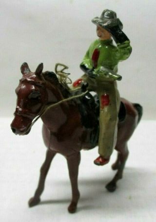 Vintage Johillco,  England Lead Horse & Rider Figure