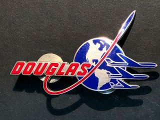 Wwii Vintage Douglas Airplane Pilot Wings Service Pin Hat Badge Model Logo