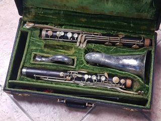 Rare Vintage F E Olds Special Bass Clarinet W/ Case