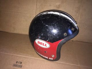 Vintage 1975 Bell Magnum Iii 3 Helmet Red 7 1/8 Honda Maico Bultaco Ahrma