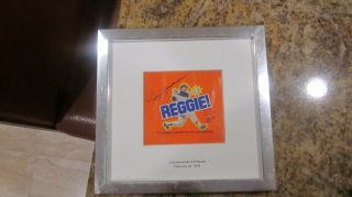 Reggie Jackson Signed/autographed 1978 Reggie Bar Framed Candy Wrapper Rare