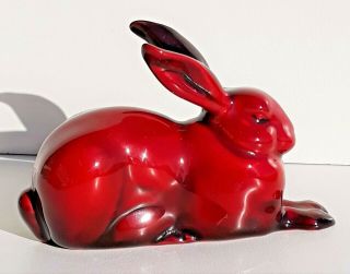 Vintage Retired Royal Doulton Flambe Rabbit - Sitting 1157 A Gorgeous Item