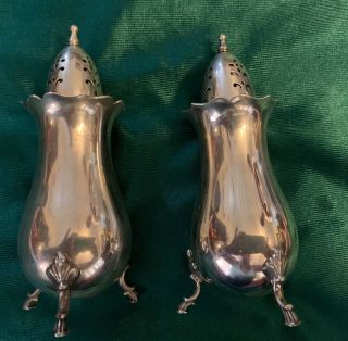 Sterling Silver Wallace Grand Colonial Salt And Pepper Shakers