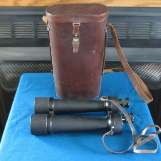 Vintage Carl Zeiss Jena Delfort 18 X 50 Binoculars With Leather Case
