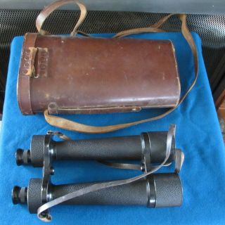 Vintage Carl Zeiss Jena Delfort 18 x 50 binoculars with leather case 9
