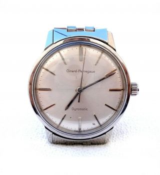 Vintage Watch Girard Perregaux Gyromatic Automatic 25j Steel 35mm 1960c Men