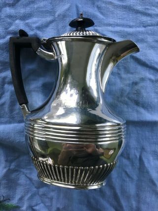 Sterling Silver Coffee Pot - Edwardian Sheffield English 1906 Monogrammed