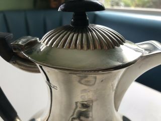 Sterling Silver Coffee Pot - Edwardian Sheffield English 1906 monogrammed 8