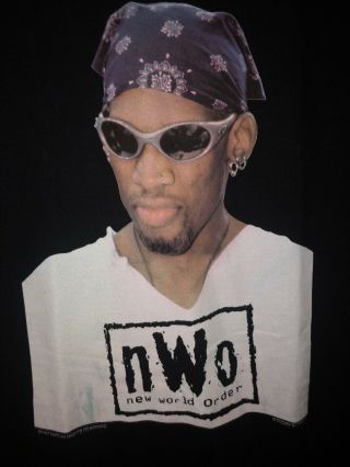 Rare Vintage 1997 Dennis Rodman Nwo Wrestling Shirt Wwe Wcw Wwf Rap Hip Hop