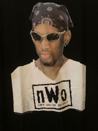 Rare Vintage 1997 DENNIS RODMAN NWO Wrestling Shirt Wwe Wcw WWF Rap Hip Hop 2
