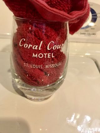 Vintage Route 66 Coral Courts Motel Tumbler Glass St.  Louis,  Mo Highway 66