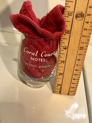 Vintage Route 66 Coral Courts Motel Tumbler Glass St.  Louis,  MO Highway 66 2