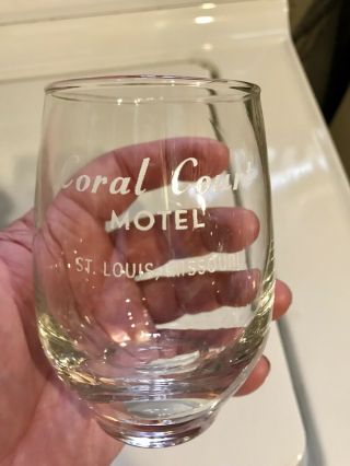 Vintage Route 66 Coral Courts Motel Tumbler Glass St.  Louis,  MO Highway 66 4
