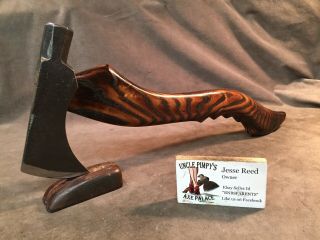 Vintage Bearded Tomahawk Axe Hatchet Hammer Polished Custom Jesse Reed Handle