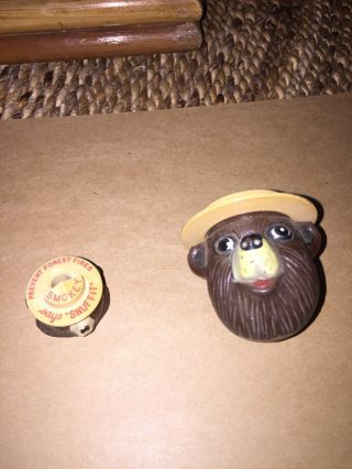 Vintage Smokey The Bear Says Snuffit Prevent Forest Fires Magnetic Dash Ashtrays