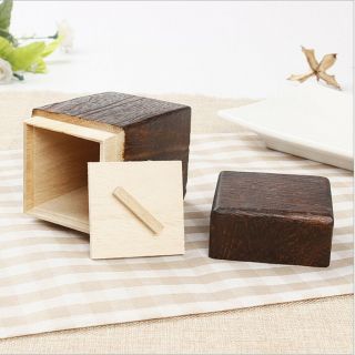 Japanese Style Handmade Wood Tea Box Caddy Wooden Tea Canister Tea Jar W/lid