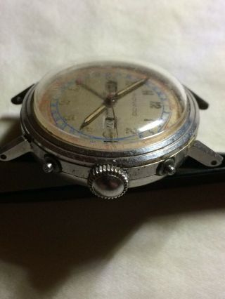 VINTAGE Movado Calendograph Triple Date Mens Stainless Steel Watch ref.  3084 3