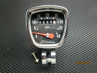 Vintage Schwinn 0 - 40 Mph Bicycle Speedometer Speedo Head