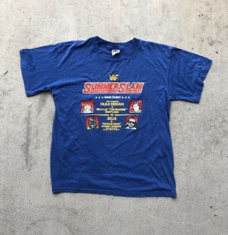 Wrestlemania Summer Slam 1989 Wwe Hulk Hogan Macho Man Vintage 80’s T Shirt