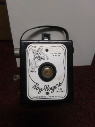 Vintage George Herbert 1950s Roy Rogers & Trigger 620 Snapshot Camera Cowboy Toy