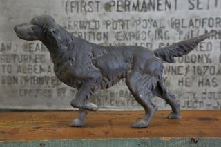 Vintage Retriever Dog Cast Iron Door Stop English Setter Hunting Dog Pointer old 4