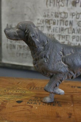 Vintage Retriever Dog Cast Iron Door Stop English Setter Hunting Dog Pointer old 5