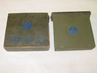 Wwii Cd Wood Storage Box Bauer & Black First Aid Kit Medical