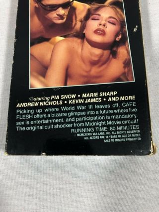 Vintage Cafe Flesh Cult VHS Horror Film Pia Snow VTG Erotic Horror (Very Rare) 7