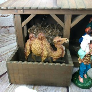 Vtg Italian Nativity Set Christmas Manger Scene 15 Figures Made in Italy Antique 4
