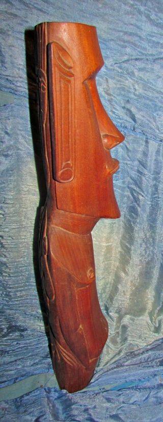 vintage easter island carved wooden figure moai 21 