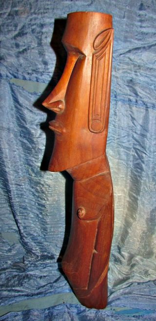 vintage easter island carved wooden figure moai 21 