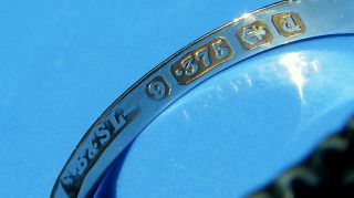 Antique 9ct Gold turquoise & Diamond Ring B ' ham 1903 6