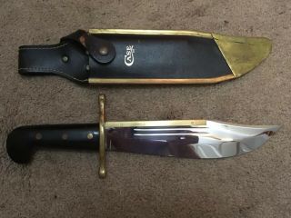 Vintage Case XX 1836 Davy Crockett Bowie Fixed Blade Knife With Leather Sheath 2