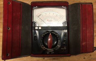Vintage Triplett Model 630 - Ns Classic Analog Voltmeter With Leather Case